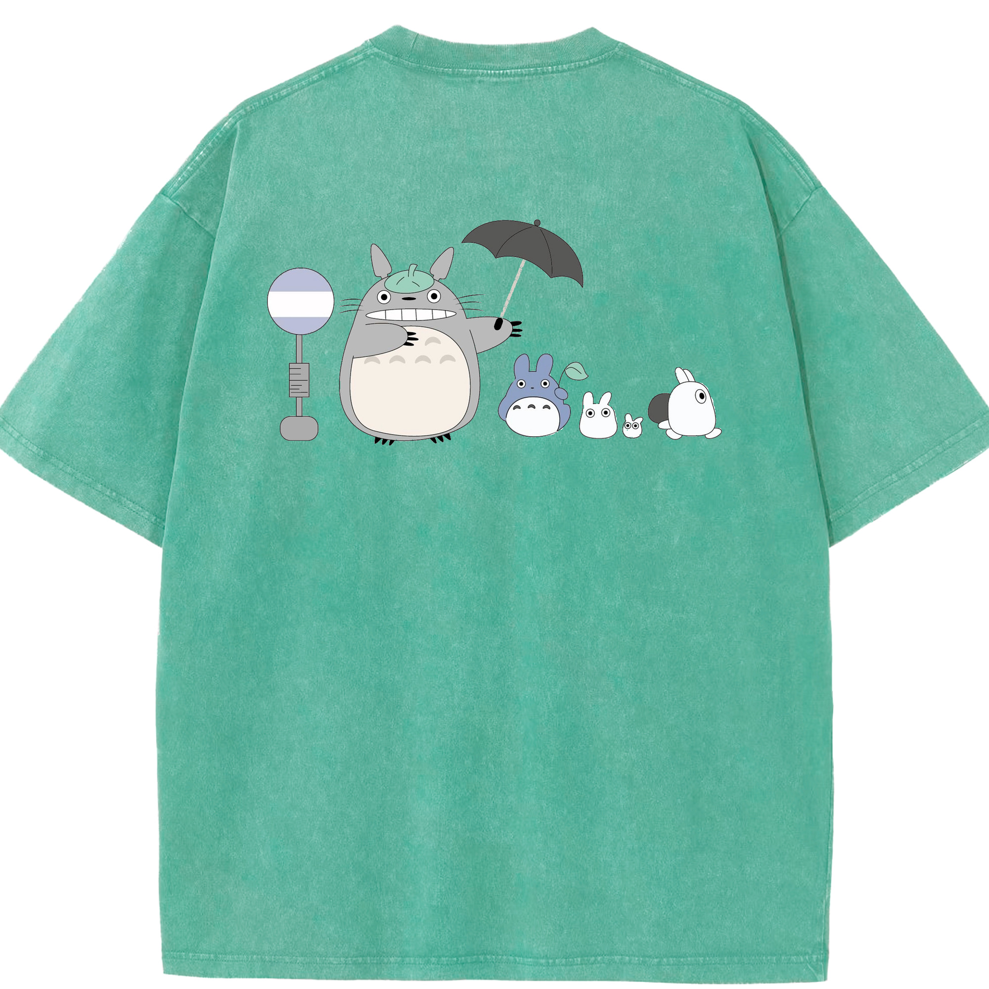 （画像用） となりのトトロ 草壁メイ 草壁サツキ My Neighbor Totoro Satsuki Kusakabe Mei Kusakabe 綿100% ヴィンテージ風 半袖Tシャツ（背面プリント）